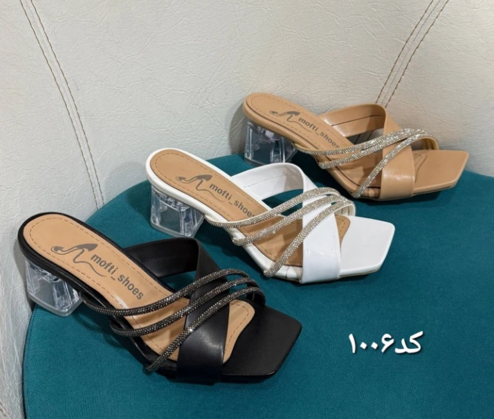 صندل سه به یک ۳بندی نگین دار یک بند جنس کد ۱۰۰۶